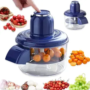Automatic Peeler Machine, Portable USB Rechargeable Peeling Machine,Grape Tomato Plum Cherry  Remover Tool,Electric Fruit Peeler  Remover Tool Garlic Peeler Machine (Blue)