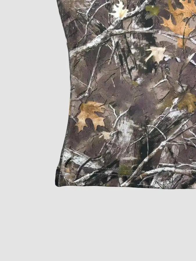 Women's Camouflage Print V Neck Tee, Casual Slim-fitting Long Sleeve T-shirt for Summer, Women's Top for Daily Wear, Lady