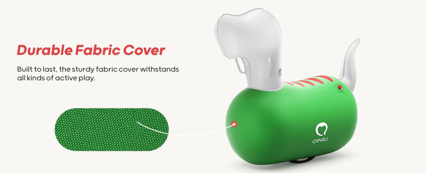 QPAU 1/2 PCS Bouncy Animal Hopper Toys (Dinosaur, Reindeer, Bull & Cute Dino) - Medium for 2+, Large for 5+, Inflatable Ride-On Jumping Bouncer, Indoor & Outdoor Energy Release Toy for Kids Boys Girls