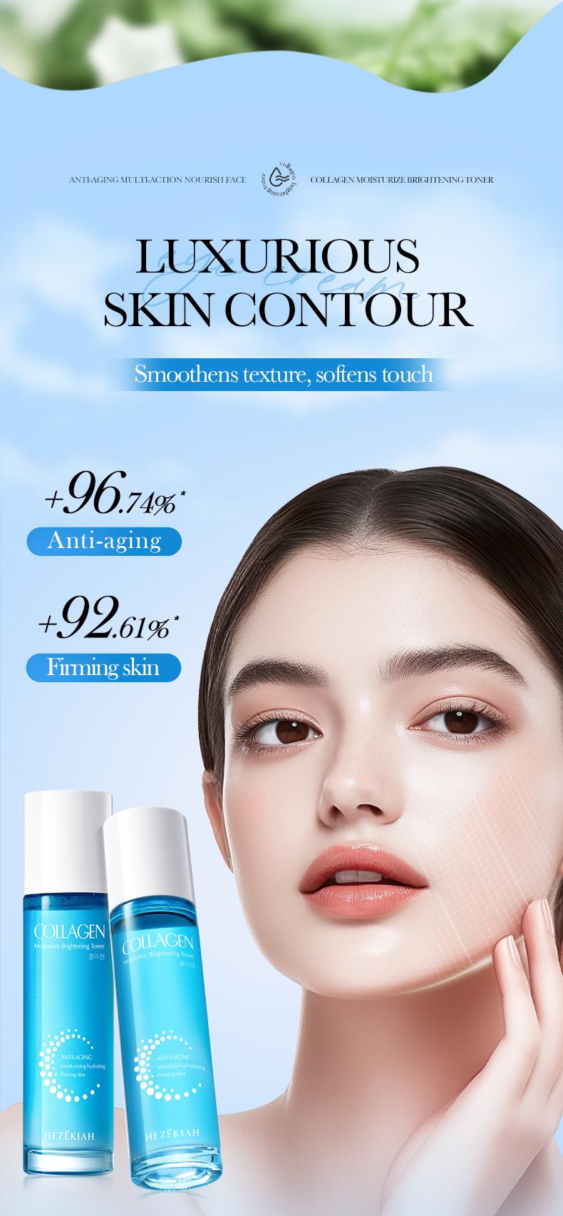 Collagen Moisturize Brightening Toner,Deeply Moisturizing & Nourishing Firming Skin