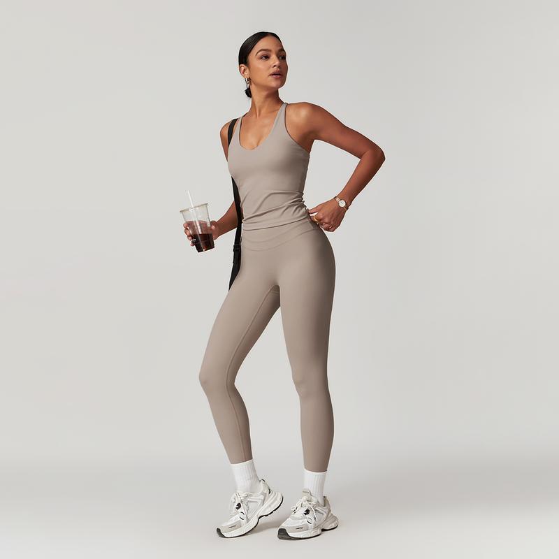 MASKERT Women's Two Piece Set Sports Tank Top & High Stretch Tight Leggings Tummy Control Workout Daily Wear Running Outfits MASKERT Women's Two Piece Set Sports Tank Top & High Stretch Tight Leggings Tummy Control Workout Daily Wear Running Outfits