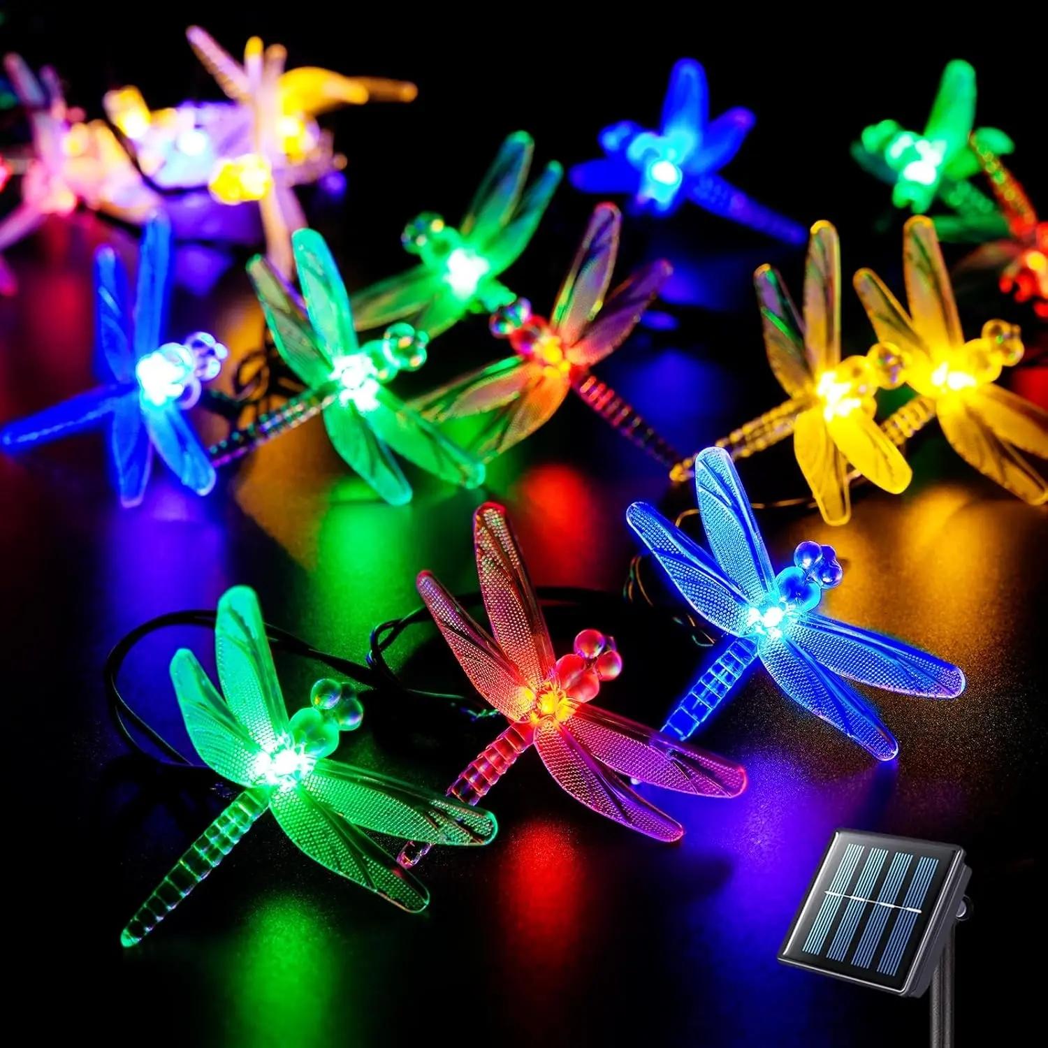 Solar Mushroom Lights for Outside, 20 LED 36ft Solar String Lights, Waterproof, 8 Modes, Garden Patio Yard Decor, Outdoor Pathway Lights