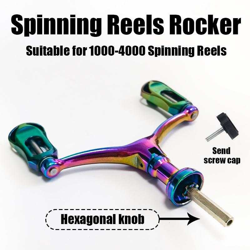 Aluminum Alloy Fishing Line Reel Handle, Dual Fishing Rod Handle for 1000-4000 Series Fish Line Reels, Durable and Lightweight