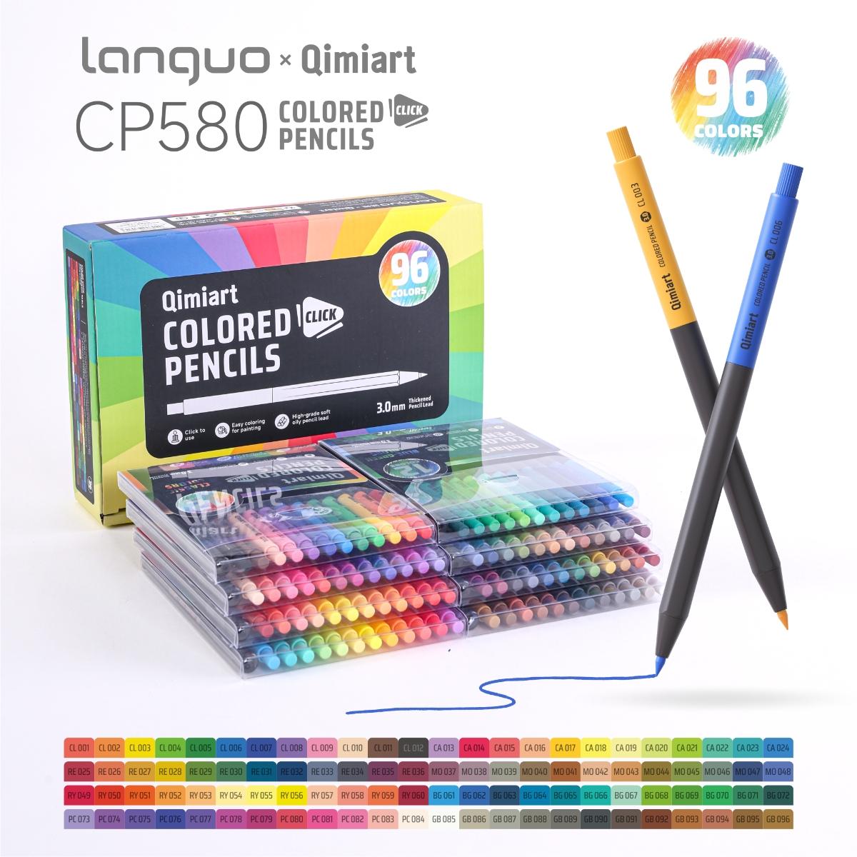 12 Color/96 Erasable Clicker Colored Pencils Set, Long-Lasting Writing, No Sharpening Needed, Student Drawing Art Supplies