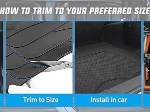 Nilight Rubber Cargo Mats for Cars Trucks SUVs, Universal Trim to fit for Most Vehicles, All Weather Protection Heavy Duty Cargo Liners Protector Automotive dealsforyoudays