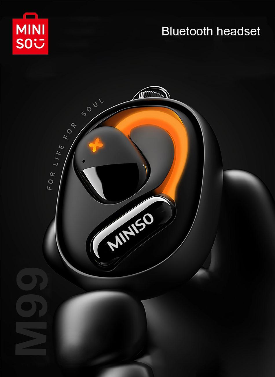 MINISO M99 AI translation earbuds with APP Support 134 Languages Open Ear Headphones Wireless Bluetooth 5.4, IPX5 Waterproof, Luminous headphones, 48Hrs Playtime, Over The Ear Earbuds, Bone Conduction Open Ear Earbuds for Running and Workout