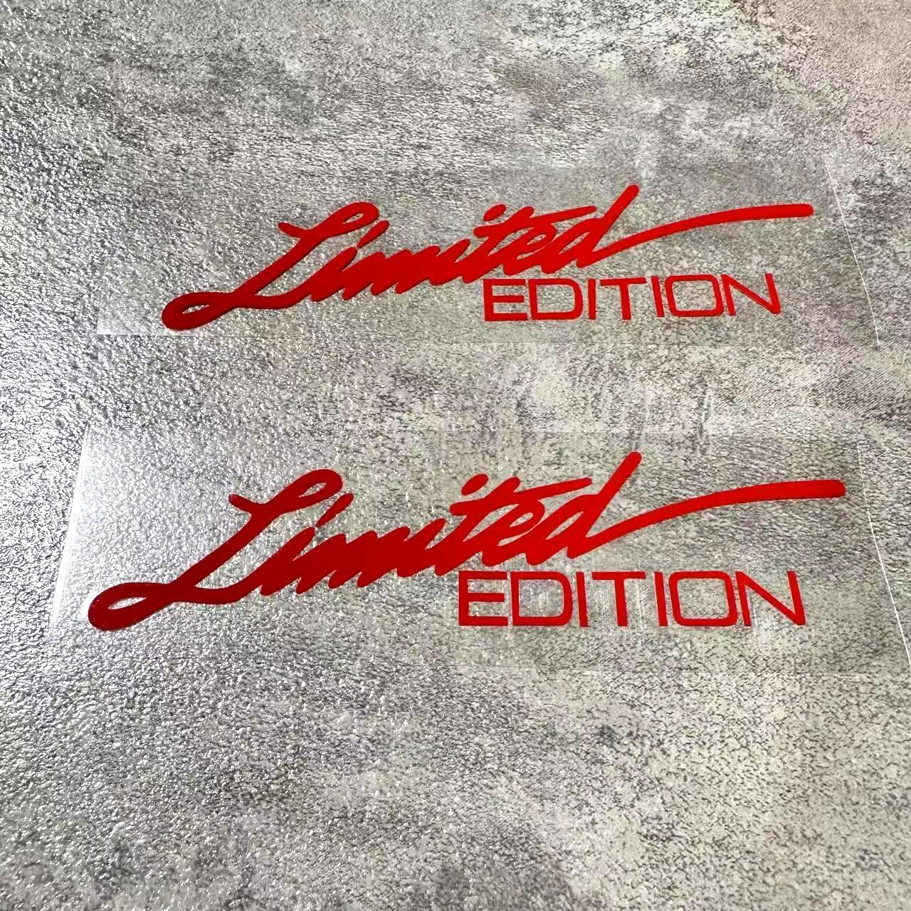 2pcs Vinyl Sticker Window Sticker -styling 3D LIMITED EDITION Decoration Reflective Laser Decal for  Accessories
