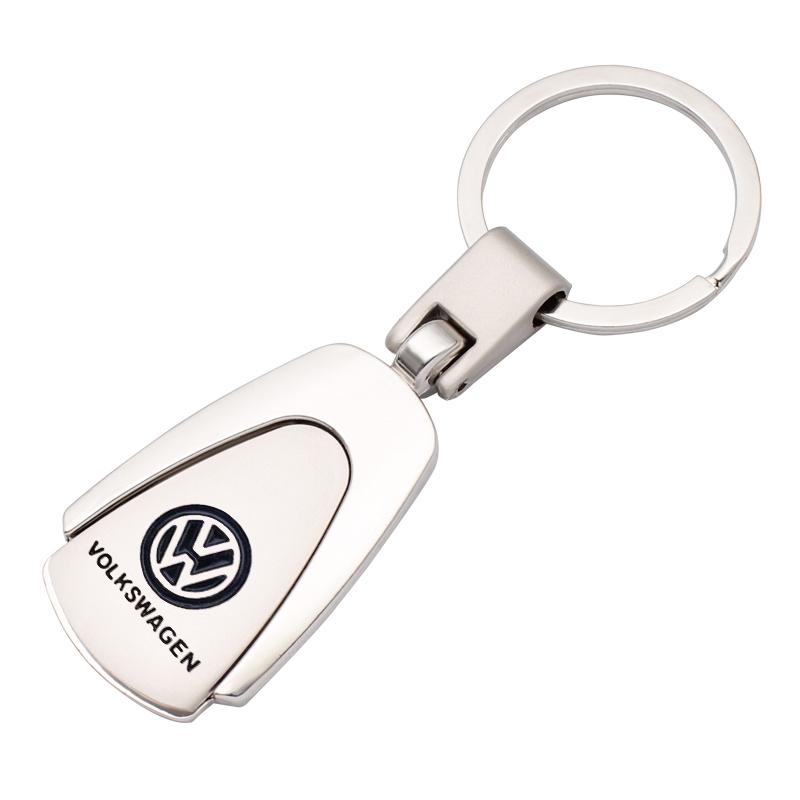 1PCS Volkswagen Keychain Key Ring & Key Case GTI Style Leather Metal Key Chain For VW Golf Polo Passat Tiguan Lavida Bora Auto Accessories Gift