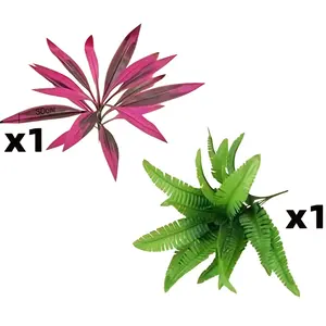 Large Artificial Boston Fern and Dracaena Combo, Faux Greenery Plants, Outdoor Plants, Home Office Garden Decor, Hanging Display, Indoor/outdoor Use