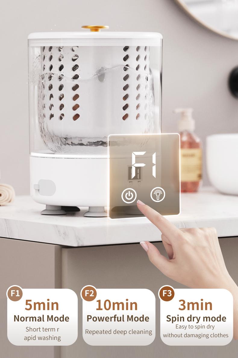 Portable Mini Automatic Washing Machine, Compact Design, Ideal for Dorms, Camping, Car Use, Lightweight, Fast Wash and Spin Dry, Easy to Clean Clothes