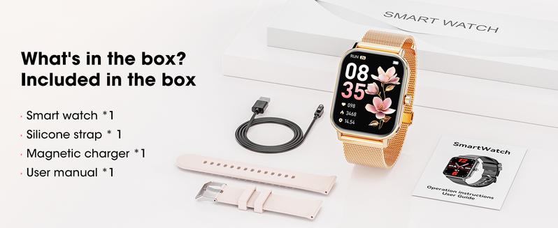 Smartwatch for Men and Women, Bluetooth Calling, 1.85” Display, Fitness Tracker, IP67 Water Resistant, Compatible with Android and iOS, Multifunctional Wristwatch