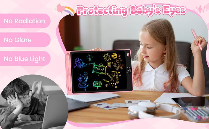 LCD Writing Tablet for Kids - Erasable and Reusable Toddler Doodle ...