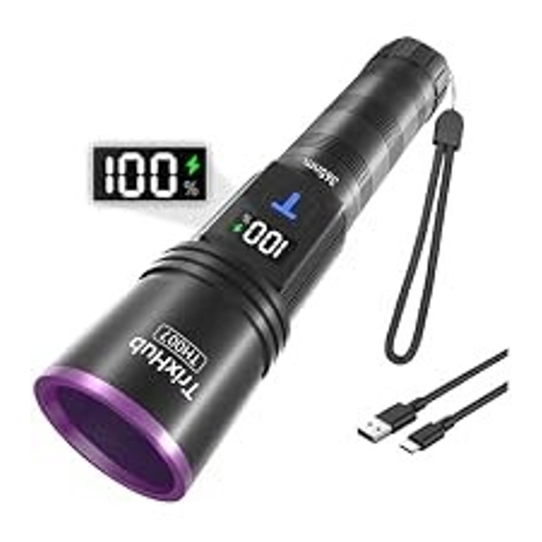 2 Pack Rechargeable Flashlights, Super Bright High Lumens Flashlight