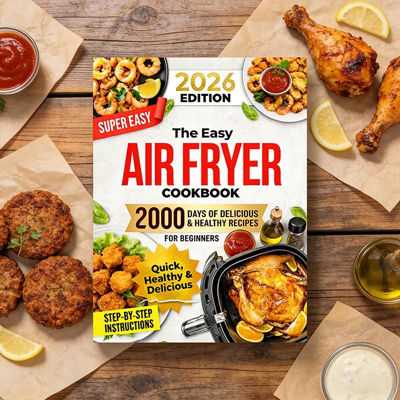 The Easy Air Fryer Cookbook for Beginners: 2000 Days Quick, Delicious & Effortless Recipes Book for Every Meal of the Day to Support Your Wellness Journey