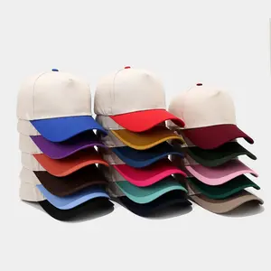 Vintage Two Tone Baseball Cap for Women Men • Retro Contrast Color Block Visor Dad Hat Unstructured Blank Cotton Canvas Sun Hat