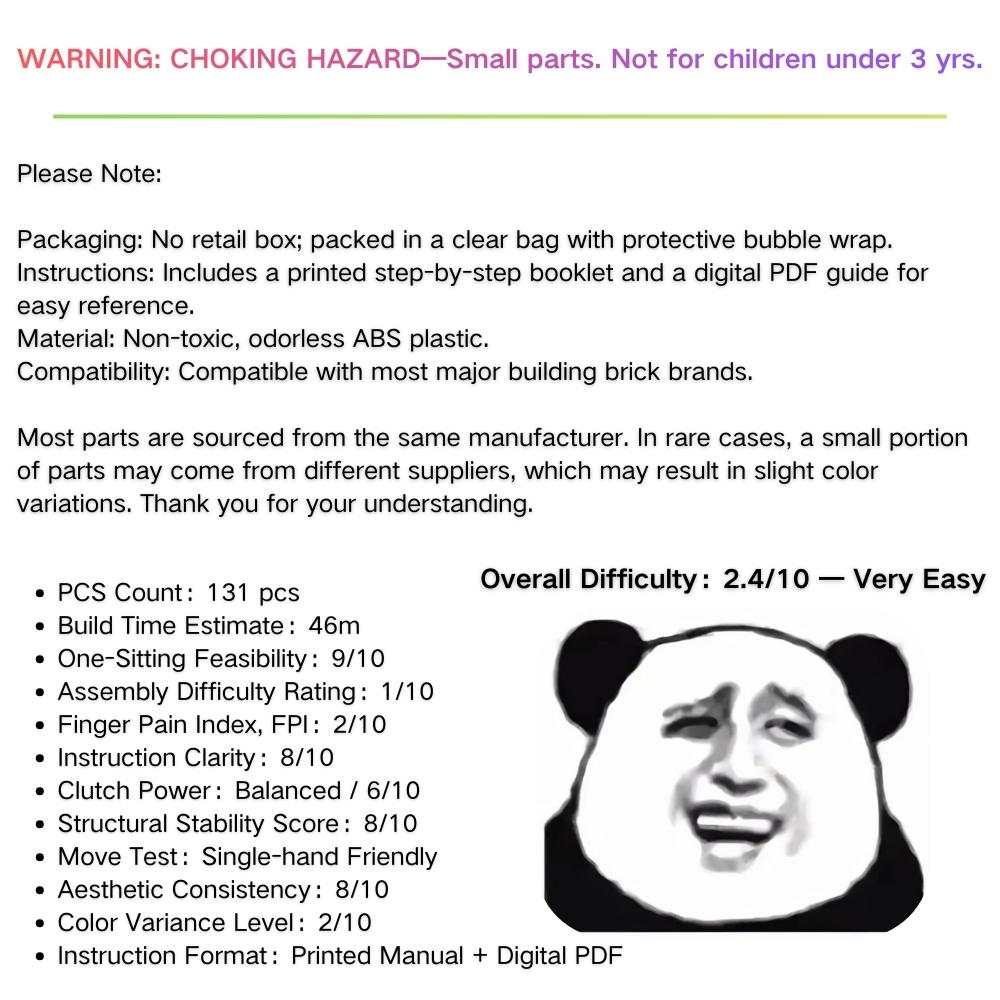 131-Piece Deluxe Gift Box Building Blocks Set, DIY Puzzle Toy, Abs Plastic, Includes Manual, Perfect for Home Decor & Gifts