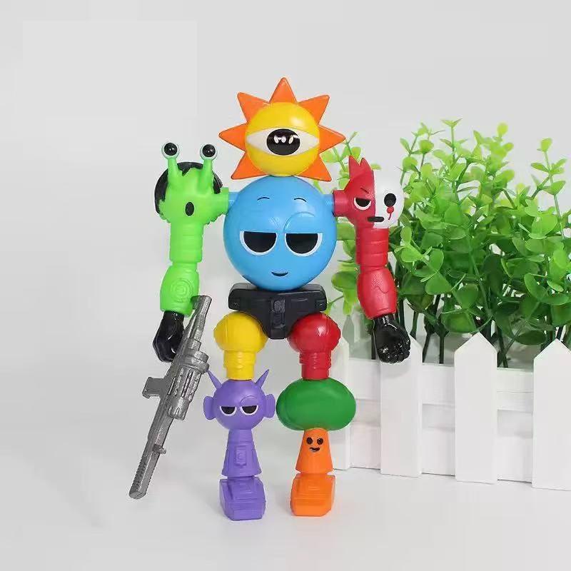 Multi-Colored Rhythm Box Jointed Robot Figure, Poseable Collectible Model, Durable PVC, Home Decor, Holiday Gift, Fashion Game Fans