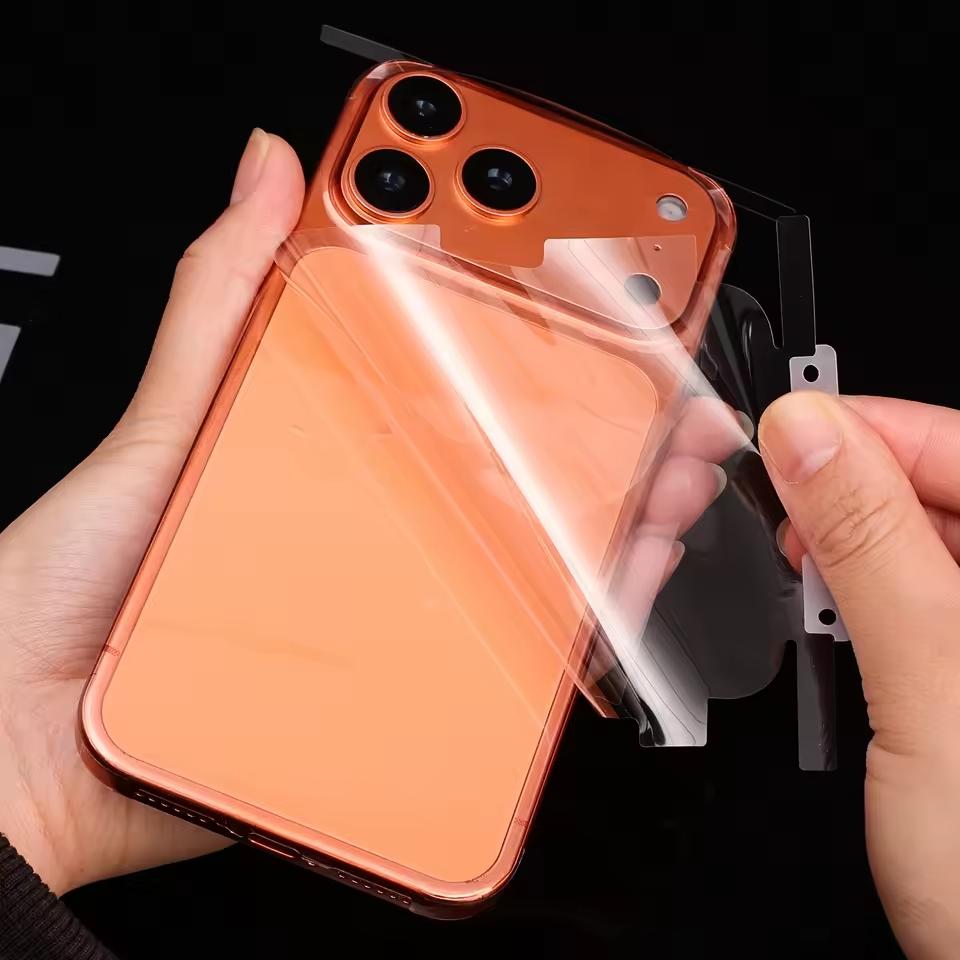 2-Pack Full Coverage Matte Back Film Protection for iPhone 17 Pro Max/17 Air/17 Pro, Side + Rear Screen Protector with Installation Tools