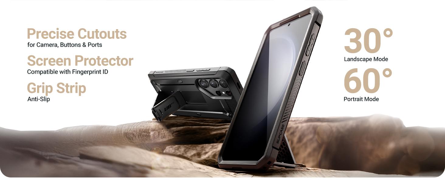 SUPCASE Case for Samsung Galaxy S25 Ultra/S25 Plus/S25/S24 Ultra/S24 Plus/S24/S22 Ultra with Stand, 360 Full-Body Belt-Clip & Screen Protector