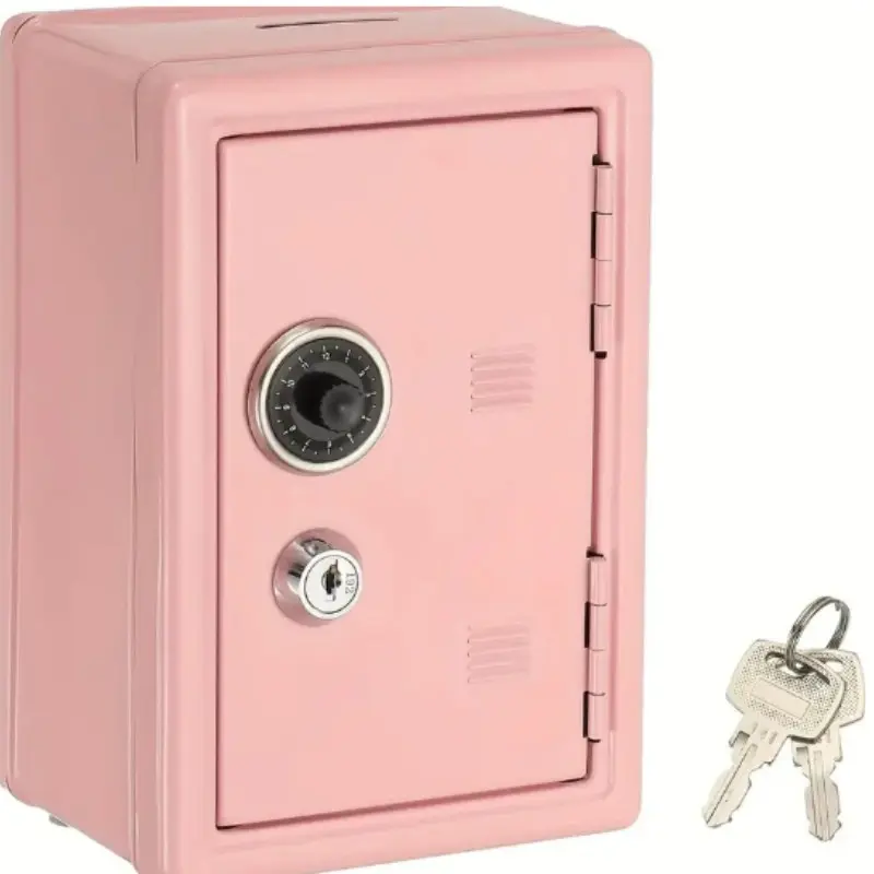 Metal Key Safe Box, Large Capacity Security Vault, Emergency Unlock, Home Office Business Use, Cash Jewelry Storage, Portable Cash Safe
