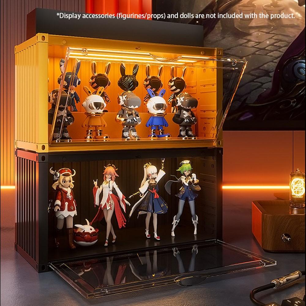 Large Doll Storage Display Box, Home Storage, Stackable Combination, Container Style, Step Module, Suitable for Plush Toys, Figurines, Watches, Jewelry