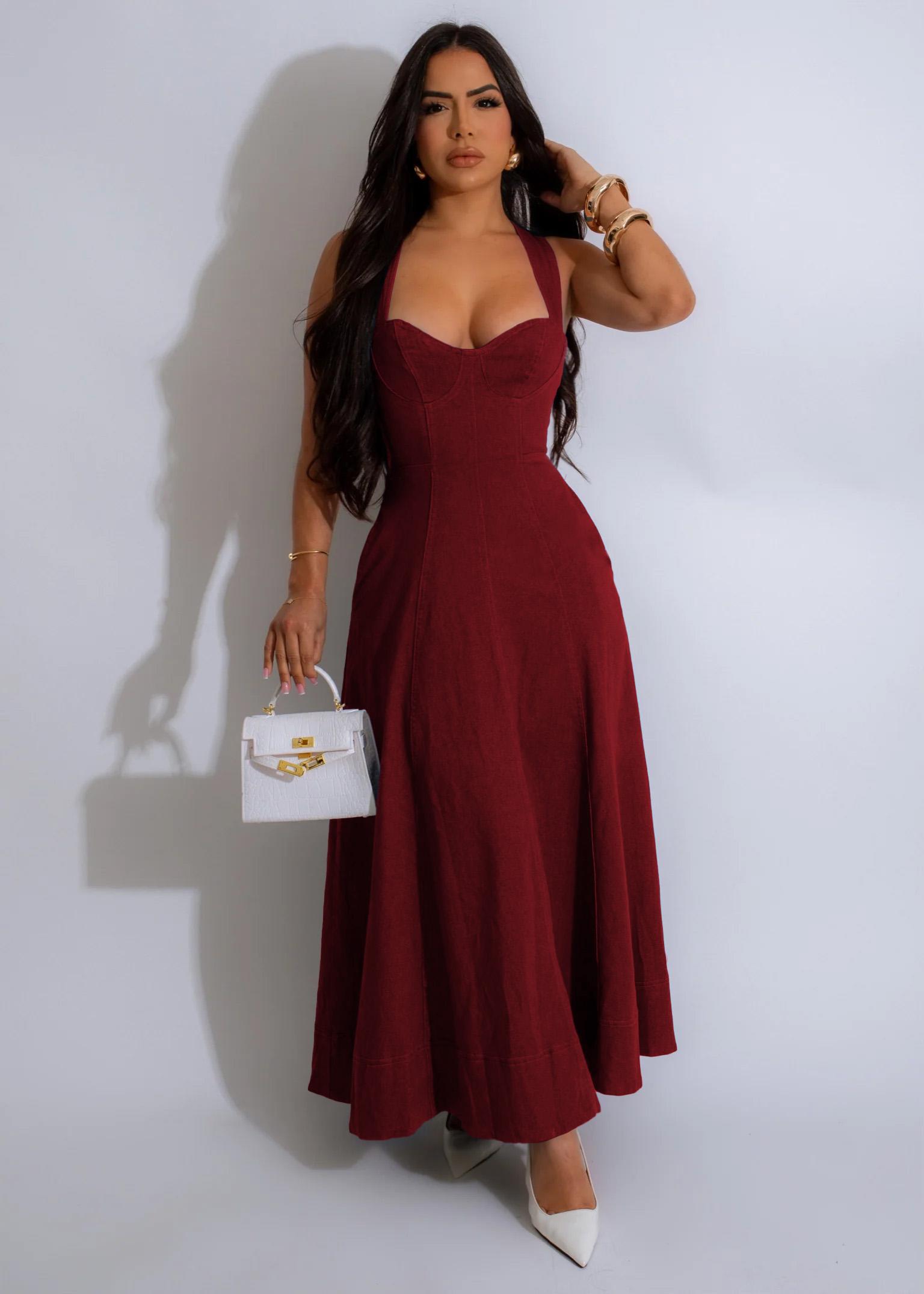 Denim Dress for Women Sexy Strap Flowy Maxi Jean Dress Sleveless Casual  Long Dresses - TikTok Shop