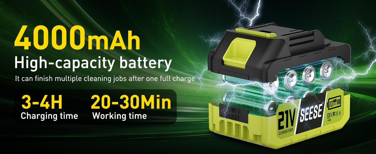 SEESE Cordless Pressure Washer and Single Port Charger Base, Bottle Portable Washer for Car,Home Cleaning & Garden Watering SEESE Cordless Pressure Washer and Single Port Charger Base, Bottle Portable Washer for Car,Home Cleaning & Garden Watering