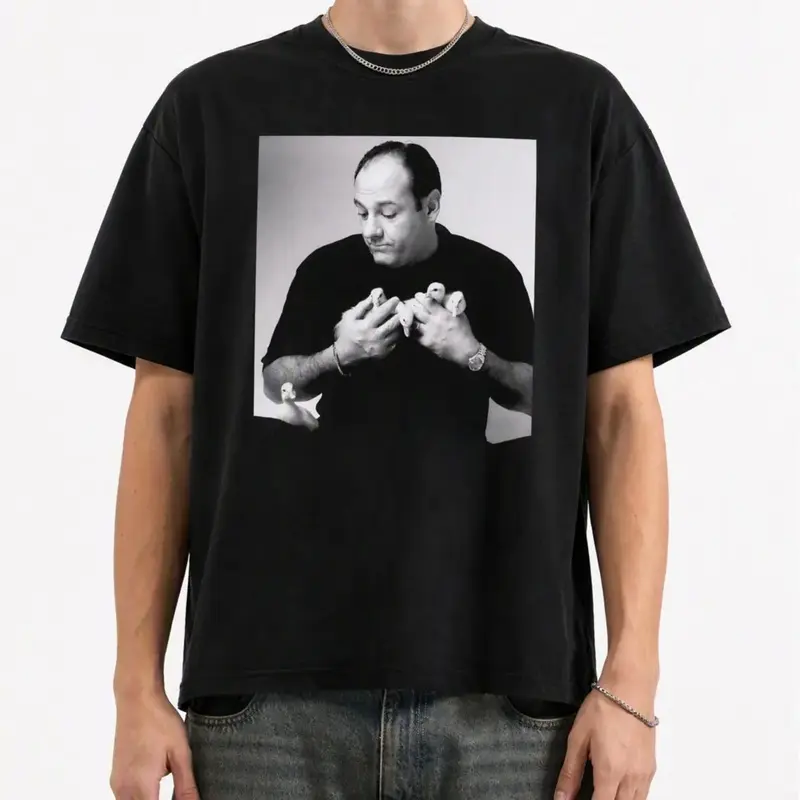 Tony Soprano Distressed Cotton Graphic T-Shirt - Unisex Vintage Crew Neck, Regular Fit, Shortleeve Mens Clothing, Breathable Casual Streetwear Top 102801