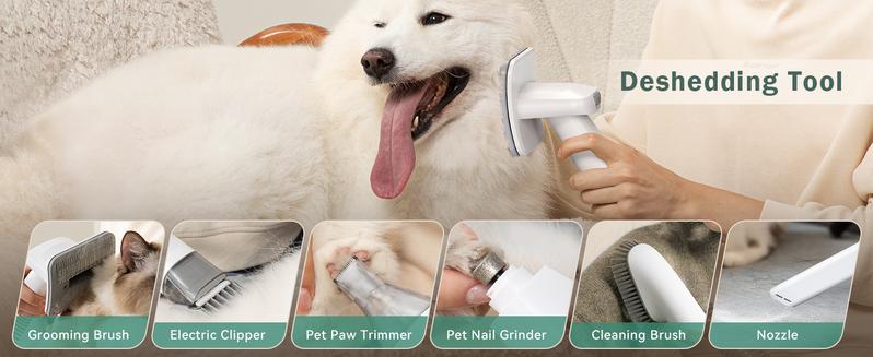 Afloia Dog Grooming Kit, Pet Grooming Vacuum & Dog Clippers, Nail Grinder Trimmer & Dog Brush for Shedding with Vacuum Grooming Tools, Low Noise Dog Vacuum Hair Remover Pet Grooming Supplies Green Portable Afloia Dog Grooming Kit, Pet Grooming Vacuum & Dog Clippers, Nail Grinder Trimmer & Dog Brush for Shedding with Vacuum Grooming Tools, Low Noise Dog Vacuum Hair Remover Pet Grooming Supplies Green Portable