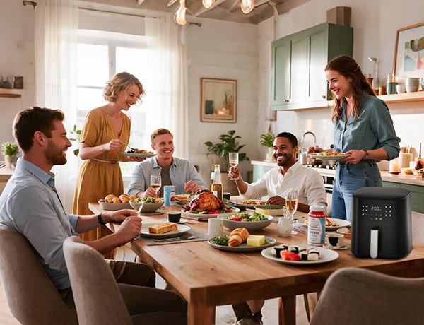 Comhoma Air Fryer 8-in-1 with 5 QT Capacity,180°-450°F Precision Heating, Air Fry, Roast, Broil, Reheats, Dehydrates, Less Oil, Features Shake Reminder, Large Touch Display with Auto Menus Comhoma Air Fryer 8-in-1 with 5 QT Capacity,180°-450°F Precision Heating, Air Fry, Roast, Broil, Reheats, Dehydrates, Less Oil, Features Shake Reminder, Large Touch Display with Auto Menus