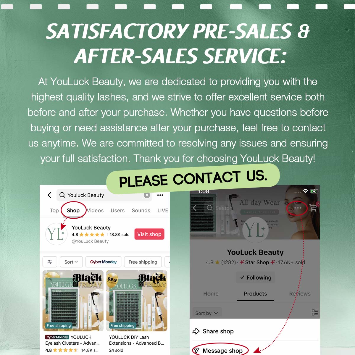 YOULUCK Demon Wink DIY Lash Extension Kit Clusters Individual Lashes Wispy Volume Set Beginner Friendly Lash Bond & Seal Tweezer for Home Makeup