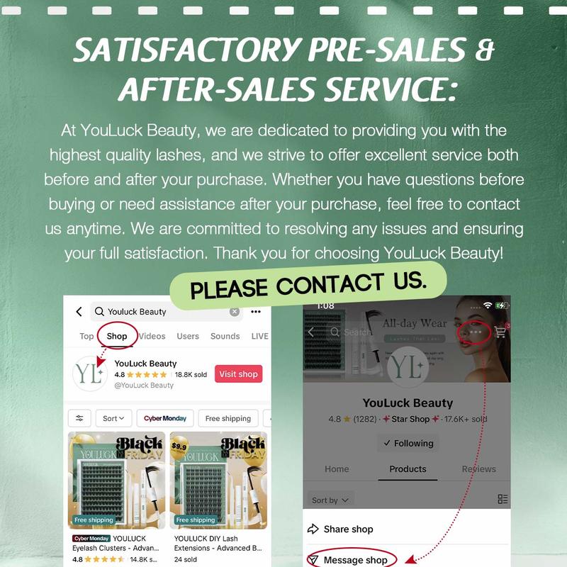 YOULUCK Demon Wink DIY Lash Extension Kit Clusters Individual Lashes Wispy Volume Set Beginner Friendly Lash Bond & Seal Tweezer for Home Makeup