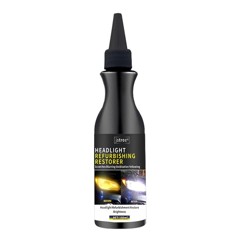 Jstree Car Headlight Renewal Repair Liquid, Yellowing Aging Polishing Refresher 100ML, Automotive Light Restoration Solution