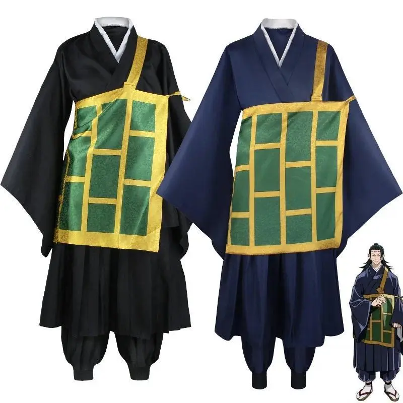 Anime Geto Suguru Cosplay Costume Black Blue Kimono School Uniform Anime Figures Clothes Uniform Halloween Women Man Costumes