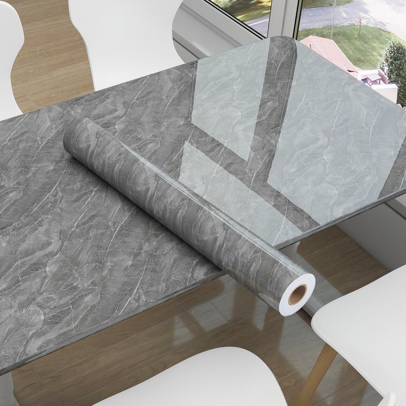 Marble Pattern Self-adhesive Sticker, 1pc Waterproof Decorative Paper for Countertop Furniture Table, Decorative Wallpaper for Living Room Kitchen Bathroom Home Interior Decor, Interior, Design, Modern, Room Decor pegatinas decorativas