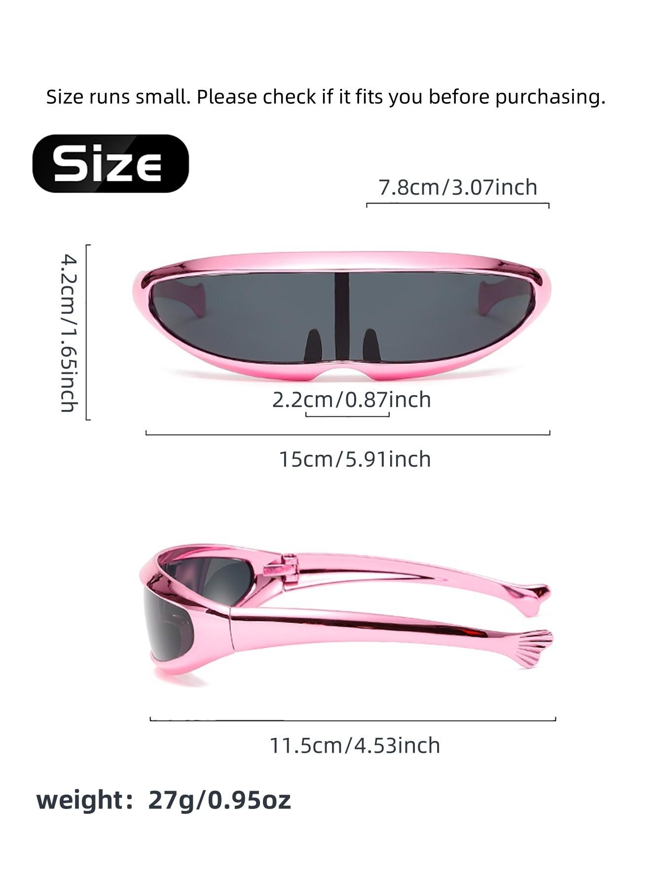 【1pay】Future-Ready Metallic Narrow-Frame Sunglasses | Bold Y2K Style Shades (Size runs small, please check size chart before ordering)