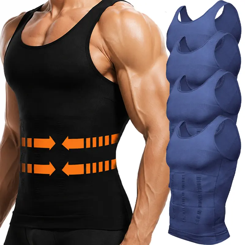 1-2 Pack Men's Compression Tank Top, Sleeveless Athletic Vest Shirt, Stretch Workout Tops for Gym Training, Basketball, Running and Everyday Sports Wear