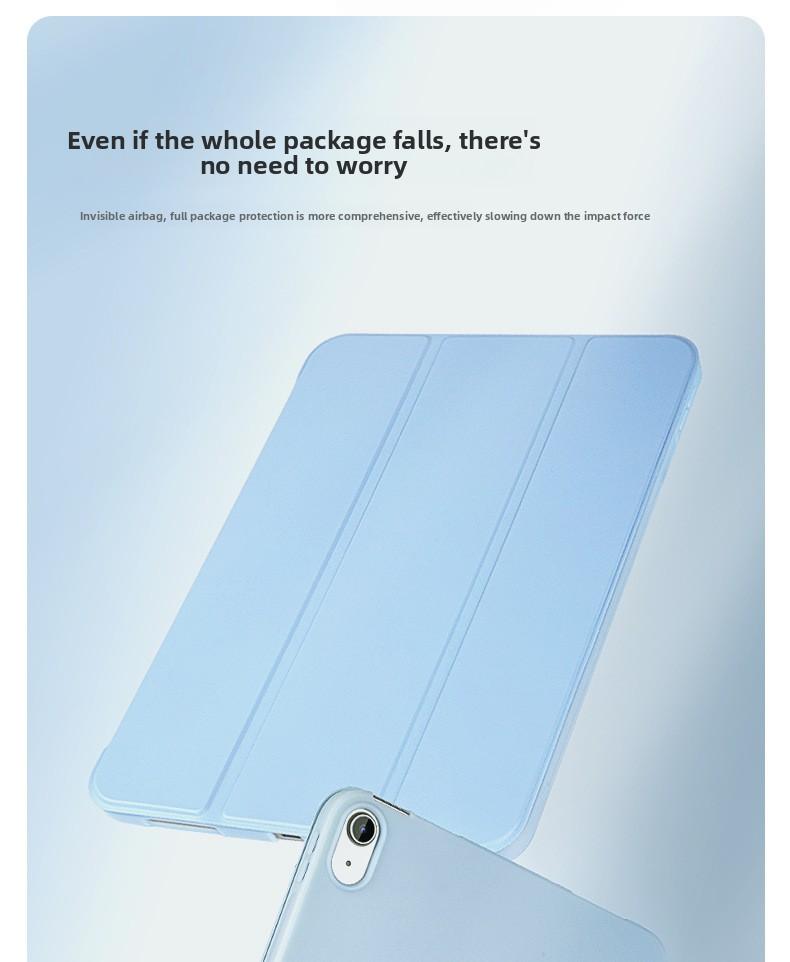 Shockproof Soft TPU iPad Case for iPad 11", iPad 10th Gen 10.9", iPad 9th Gen 10.2", Smart Tri-Fold Folio Cover with Stand, Auto Wake/Sleep Protective Shell for Apple iPad 2023 Models