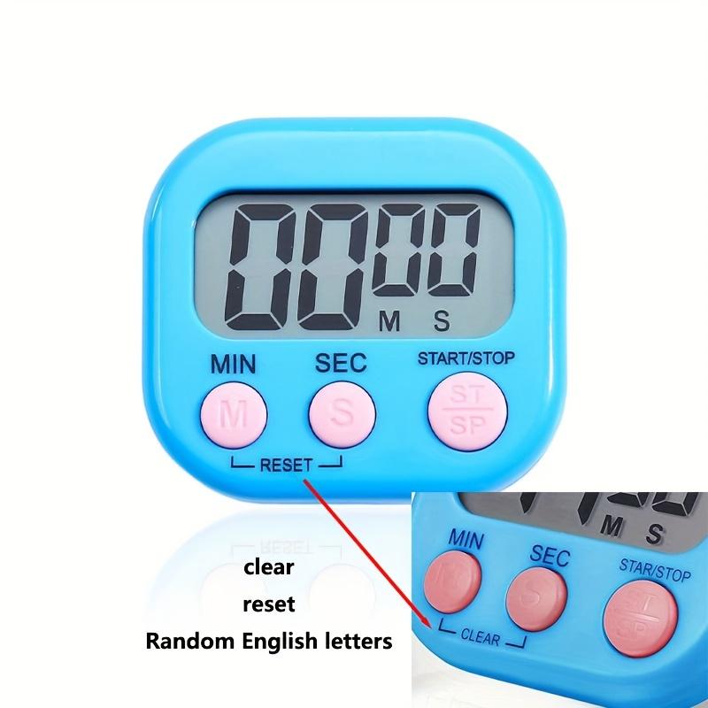 1 piece, multi-function electronic timer, magnetic digital timer, Stainless steel timer, large LCD display, bell/mute switch countdown timer, widely used in breaks, cooking, gyms, timer gifts, apartment essentials, kitchen accessories