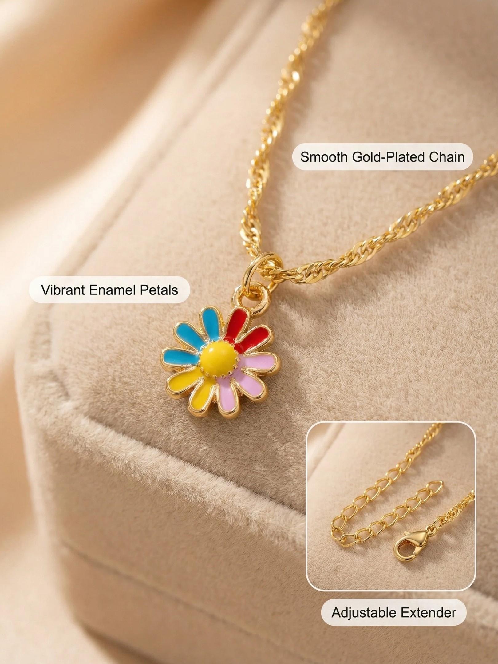 Daisy Necklace Alloy, Sweet Style for Young Fashion Women, Adjustable Clavicle Chain, Perfect Gift for Friends