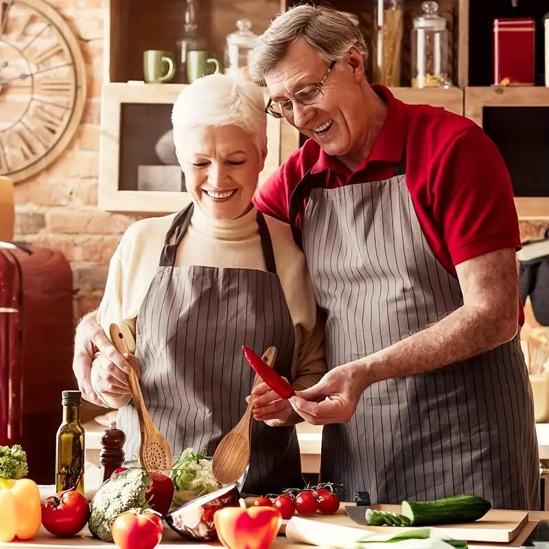 6pcs Wooden Kitchen Utensils Set, Natural Wood Spoons, Durable High-Quality Cooking Tools, Ideal for Mixing & Serving, Perfect Gift