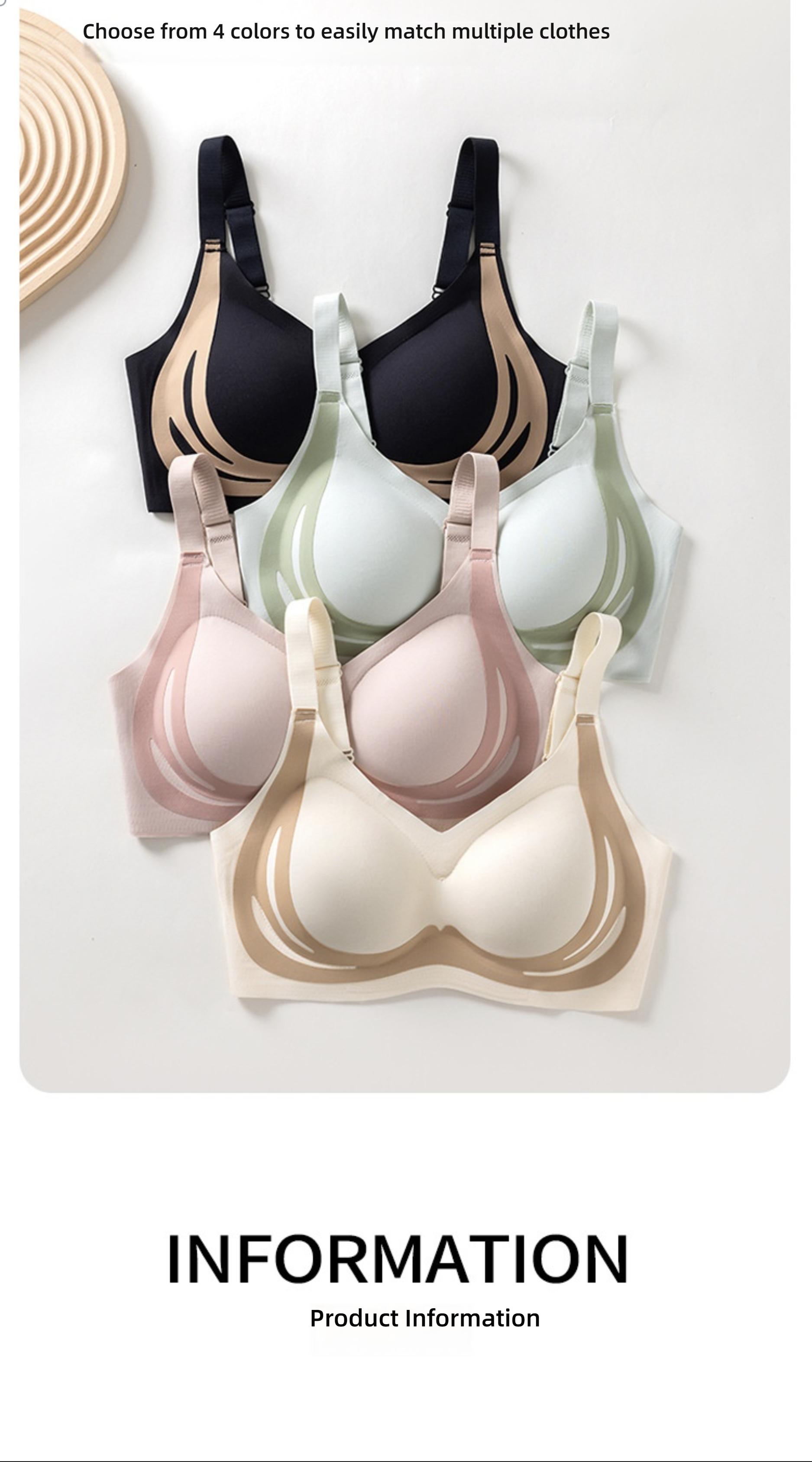 Fixed Cup Lift Push-Up Bra, Anti-Sag No Underwire Gathered Breast Support, Seamless Adjustable Backless Tube Top Lingerie