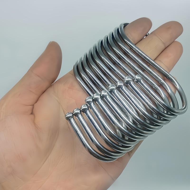10pcs Stainless Steel S-Shaped Hooks, Heavy-Duty Hooks for Hanging, Sturdy And Durable Hooks, Multifunctional Bathroom Hooks, Home Storage Organizers, Suitable for Kitchen, Workshop, Bathroom, And Garden, Home Hardware Accessories.