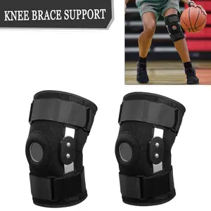 Professional Knee Brace for Men and Women, Adjustable Heavy-Duty Hinged Support with Double Side Stabilizers, Outdoor Cycling Patella Strap, Basketball and Running Sports Knee Brace Protection Compression