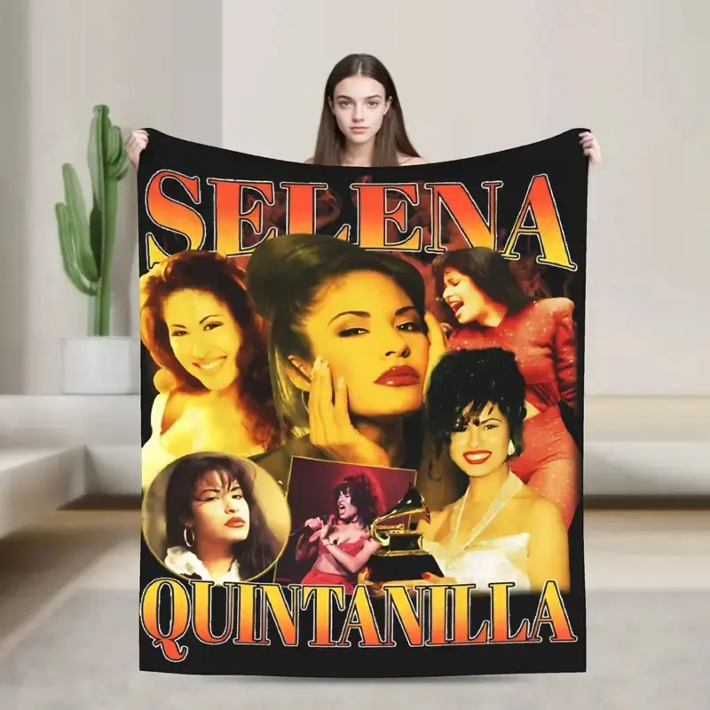 Girl And Album Is The Best Song Selena quintanilla Blanket Quality Soft  Throw Blanket Winter Couch Chair Sofa Bed Bedspread. Versatile Plush Warm Blanket, Portable Soft Throw for Bedroom Office Trip Outdoor, Ideal Present for Family Friends All Holiday O