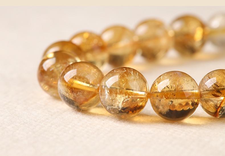 [Wealth Fortune] crystal bracelet, gold rutile quartz yellow citrine super seven, unisex, daily wear gift, 10mm beads natural stone gold accents, wealth prosperity good luck symbol