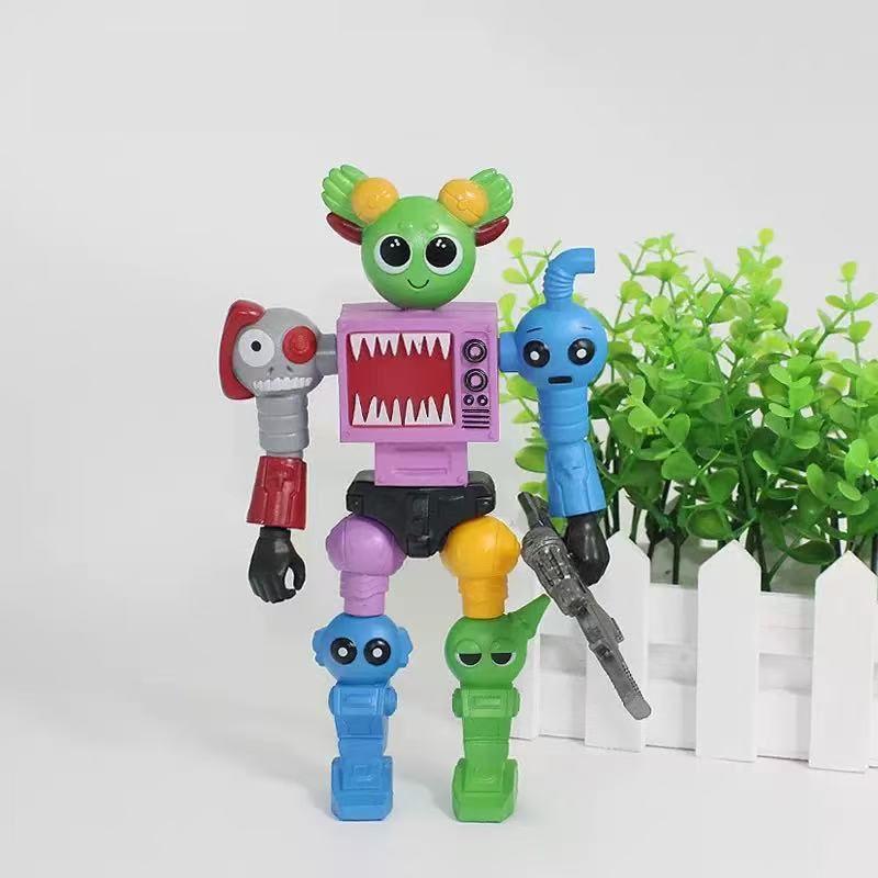 Multi-Colored Rhythm Box Jointed Robot Figure, Poseable Collectible Model, Durable PVC, Home Decor, Holiday Gift, Fashion Game Fans