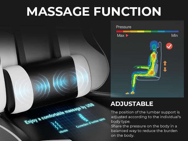 【Ergonomic Massage Chair】 A computer chair with footrest massage lumbar support, a height-adjustable gaming chair, equipped with a 360° rotatable seat headrest, suitable for both office gaming use. Big and Tall 【Ergonomic Massage Chair】 A computer chair with footrest massage lumbar support, a height-adjustable gaming chair, equipped with a 360° rotatable seat headrest, suitable for both office gaming use. Big and Tall