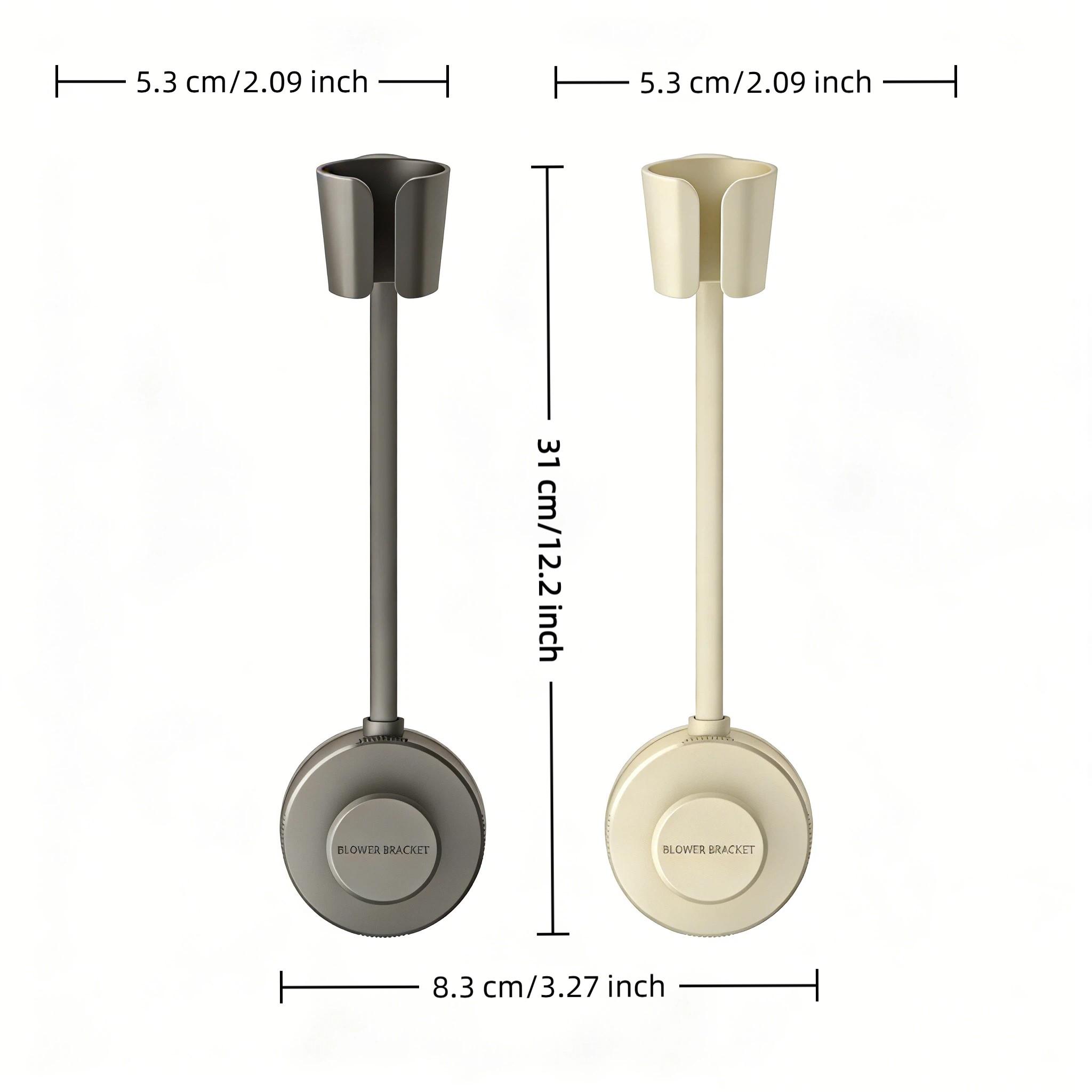 Wall-Mounted Hair Dryer Stand, 360° Adjustable Hose, Strong Suction Cup, Mirror & Tile Holder, No Drilling Required, Storage Rack