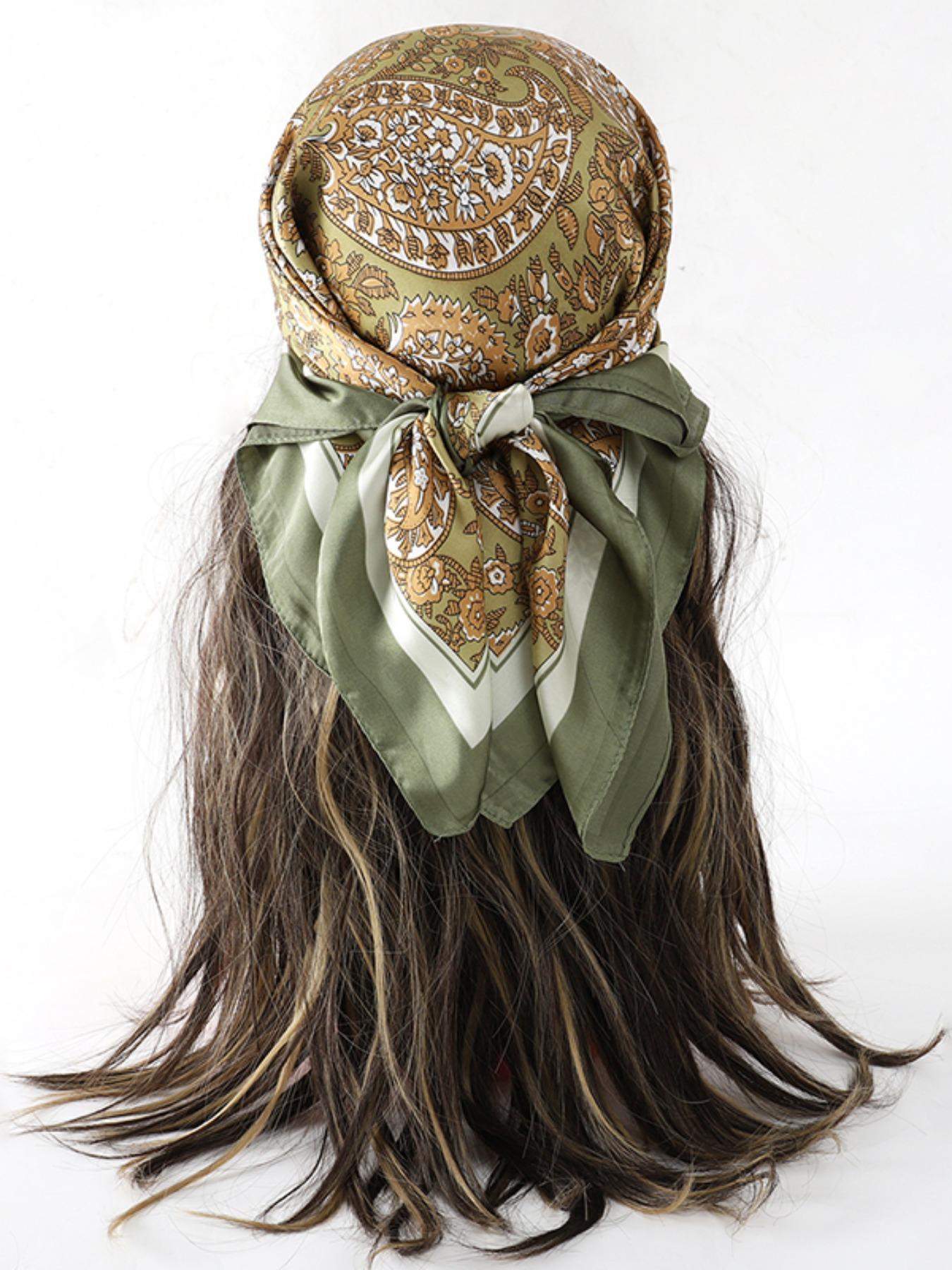 Boho Style Paisley Print Square Scarf, Fashionable Soft Comfortable Scarf for Women & Men, Casual Versatile Scarf for Daily Wear, Boho Style Shawl